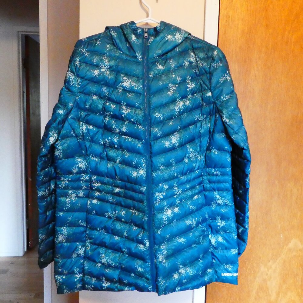 Lands' End Lightweight Down Puffer Longer length Jacket